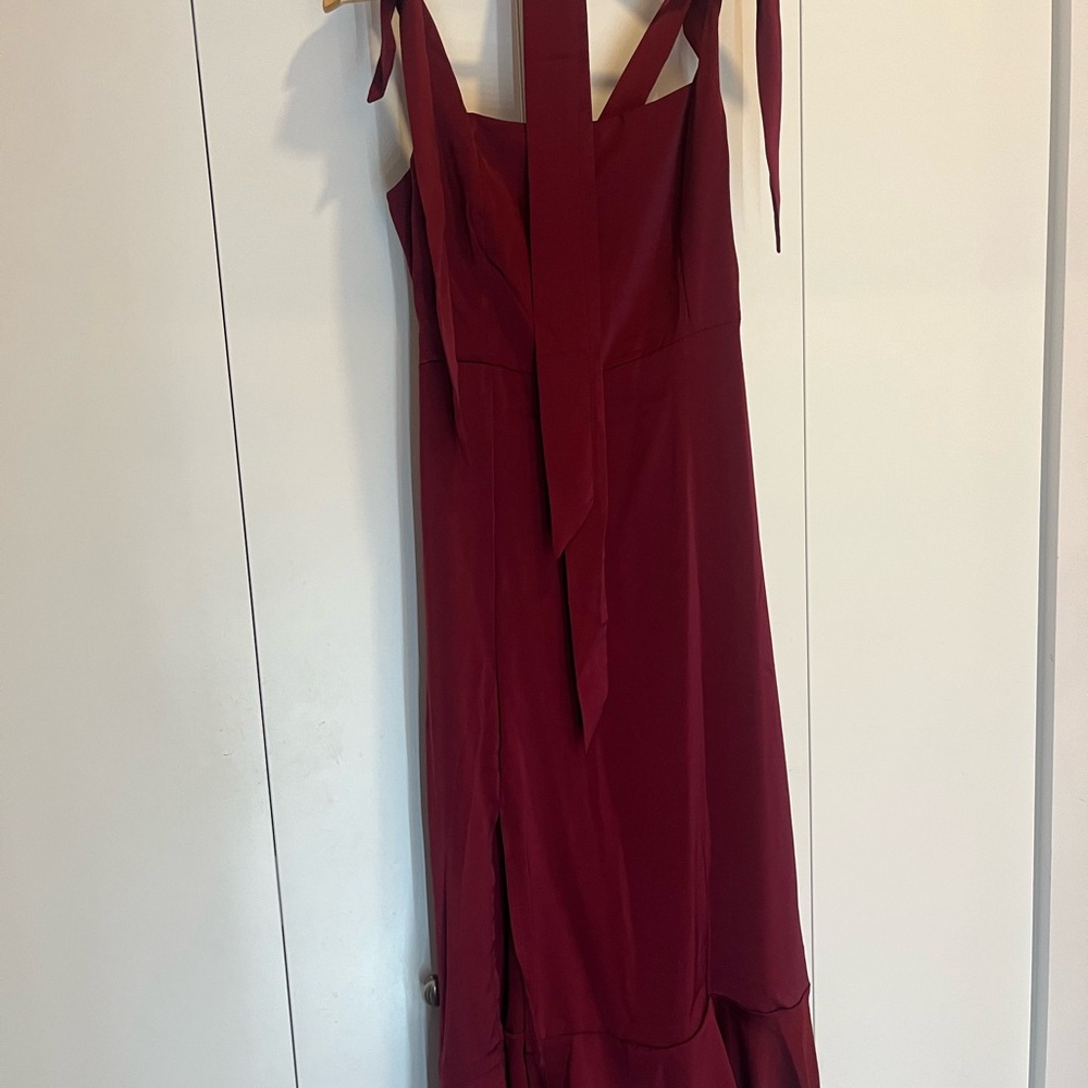 Elegant Burgundy Dress